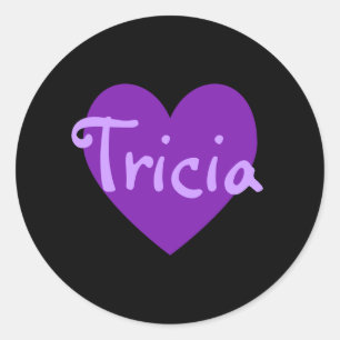 Sticker Rond Tricia en violet