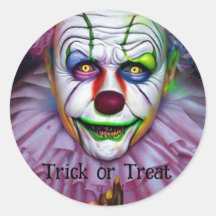 Trick clown effrayant ou traitement Halloween
