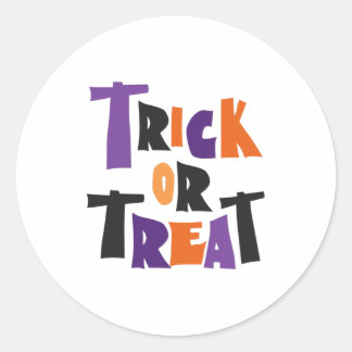 Sticker Rond Trick or treat Halloween scary night