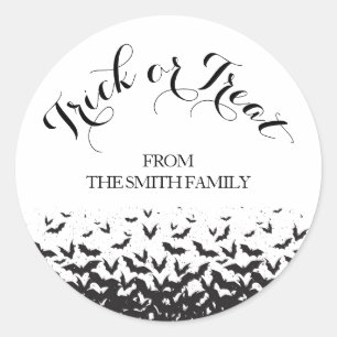 Sticker Rond Trick ou traitement personnalisé Halloween
