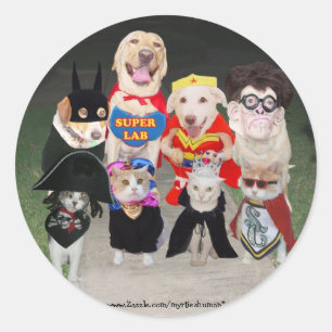 Sticker Rond Trick ou traitements amusants