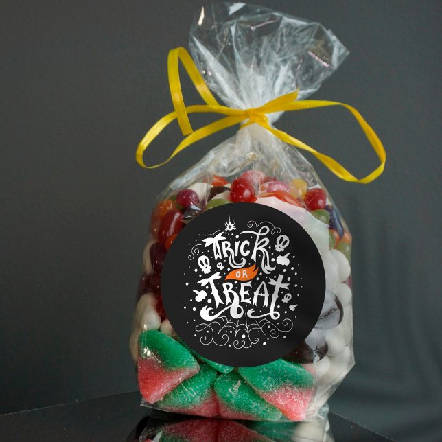 Sticker Rond Trick ou Treat Halloween (Créateur téléchargé)