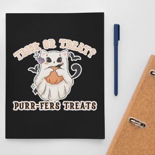 Sticker Rond Trick ou Treat ? Purr-fers Traitements ! Drôle fan