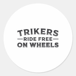 Sticker Rond Triker Trikers Circuler Gratuitement Sur Roues Tri