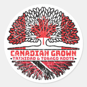 Sticker Rond Trinité-et-Tobago Trinidadien Canada
