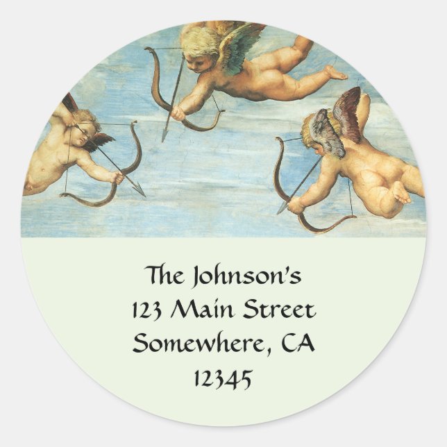 Sticker Rond Triomphe de Galatea Angels détail par Raphael Sanz (Devant)