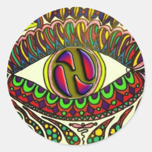 Sticker Rond Trippy Hydro