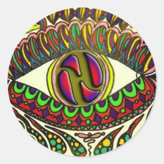 Sticker Rond Trippy Hydro