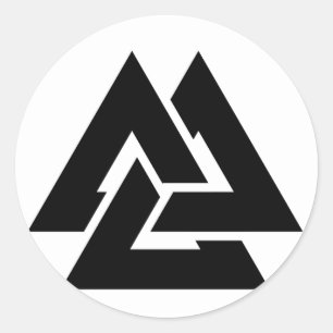 Sticker Rond Triquetra de symbole de Valknut