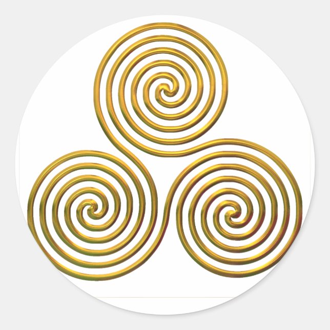Sticker Rond Triskele-or (Devant)