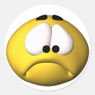 Sticker Rond triste