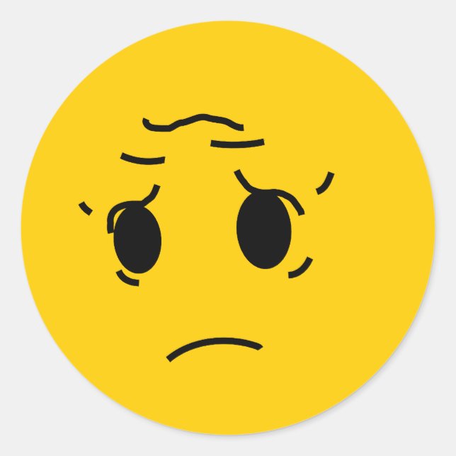 Sticker Rond triste (Devant)