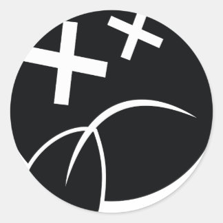 Sticker Rond Triste visage