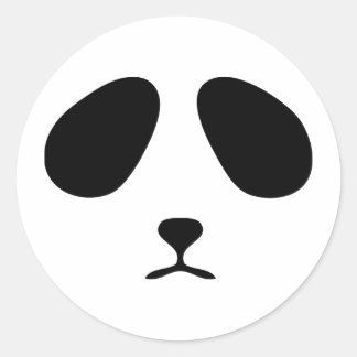 Sticker Rond Triste visage de panda