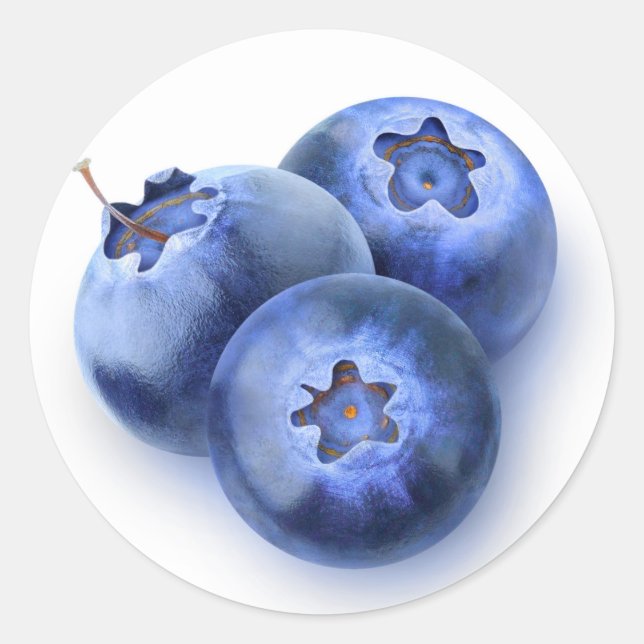 Sticker Rond Trois bleuets (Devant)