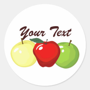Sticker Rond Trois chevalets de pomme