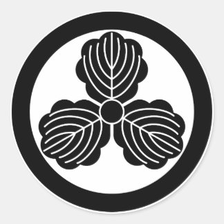 Sticker Rond Trois feuilles de chêne(1) en cercle