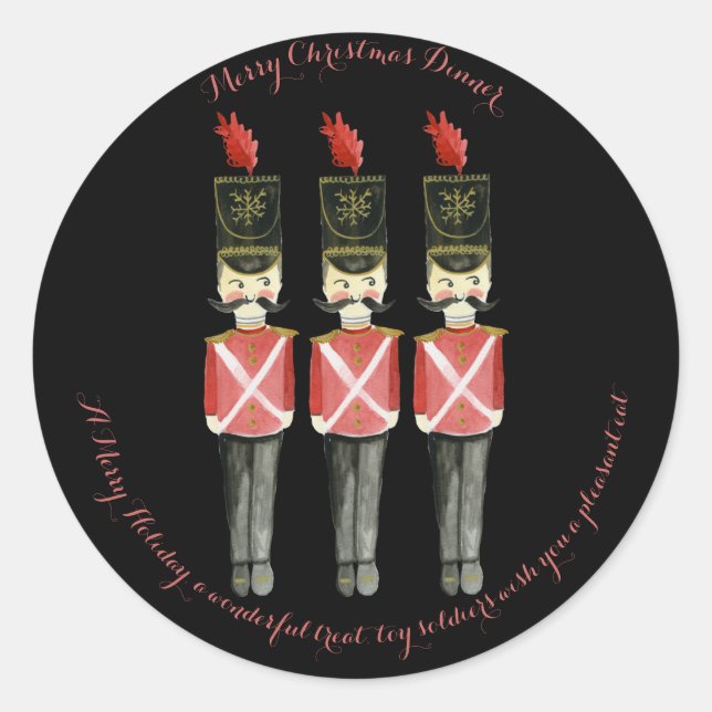 Sticker Rond Trois Noirs et Rouges (Devant)