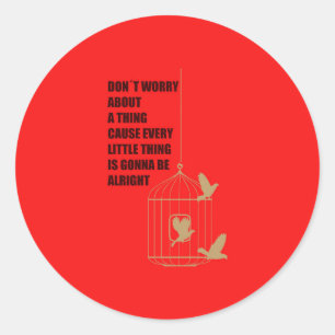 Sticker Rond Trois Petits Oiseaux