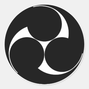 Sticker Rond Trois remous dans le sens des aiguilles d'une