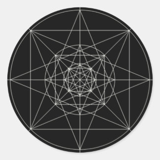 Sticker Rond Troisième dimension Géométrie sacrée