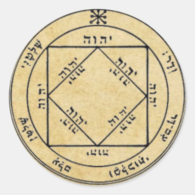 Sticker Rond Troisième Pentacle du soleil (Devant)