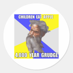 Sticker Rond Troll God Grudge