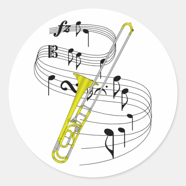 Sticker Rond Trombone (Devant)