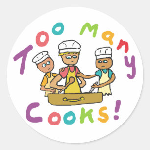Sticker Rond Trop de cuisines
