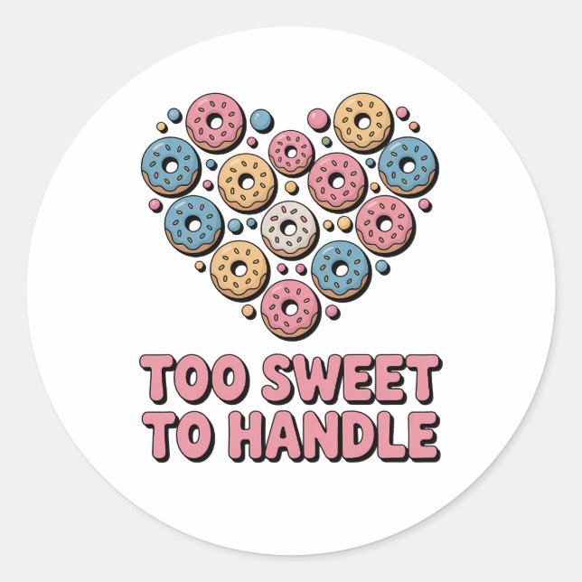 Sticker Rond Trop doux à manipuler | Enfants Donut (Devant)