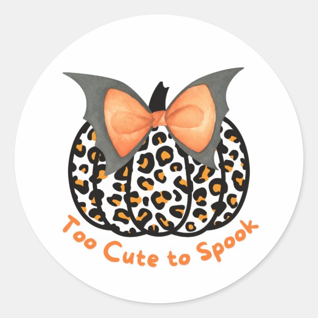 Sticker Rond Trop mignon pour parler (Devant)