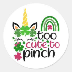 Sticker Rond Trop mignon pour 🍀 Pinch 💚