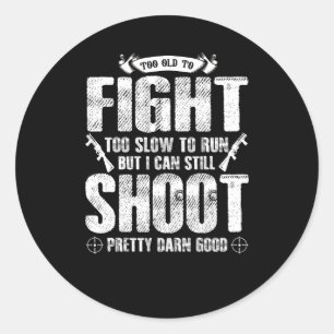 Sticker Rond Trop Vieux Pour Combattre Trop Lent Pour Fonctionn