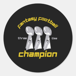 Sticker Rond Trophée de champion de ligue de football fantastiq