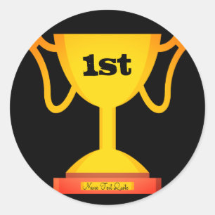 Sticker Rond Trophée Emoji des textes de modèle