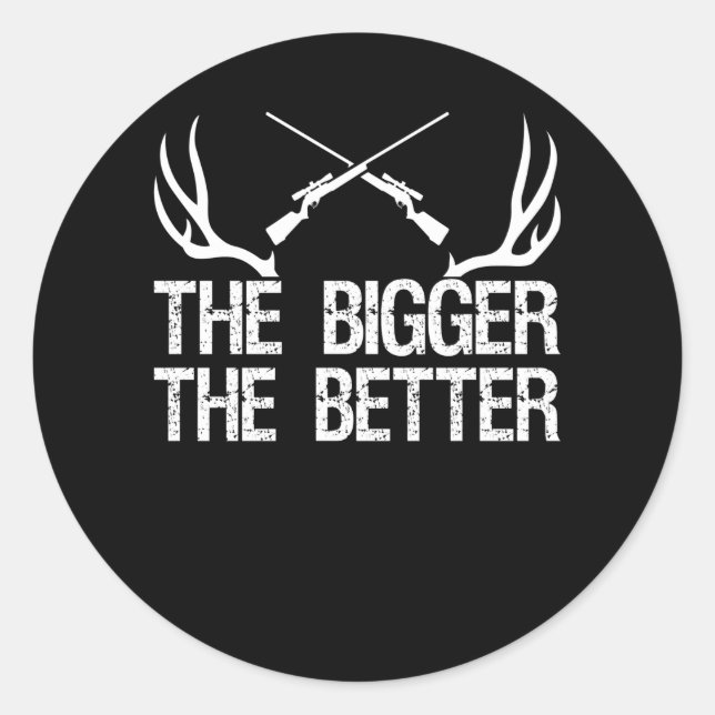 Sticker Rond Trophée Hunter Hirschgeweih Chasse Gun Geweigh (Devant)