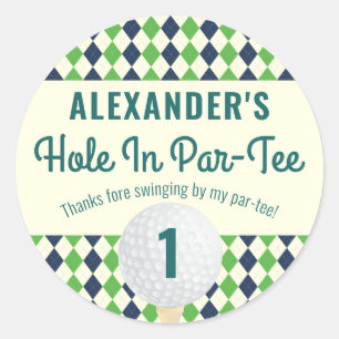Sticker Rond Trou dans Parc-Tee N'importe quel âge Golf Masqué