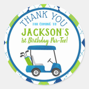 Sticker Rond Trou De Golf En Une Fête Anniversaire Favoriser L
