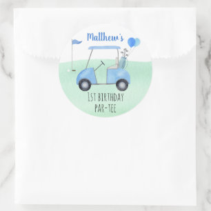 Sticker Rond Trou En Un Golf Premier Anniversaire