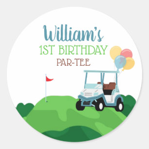 Sticker Rond Trou En Un Parcours De Golf 1Er Anniversaire Stick