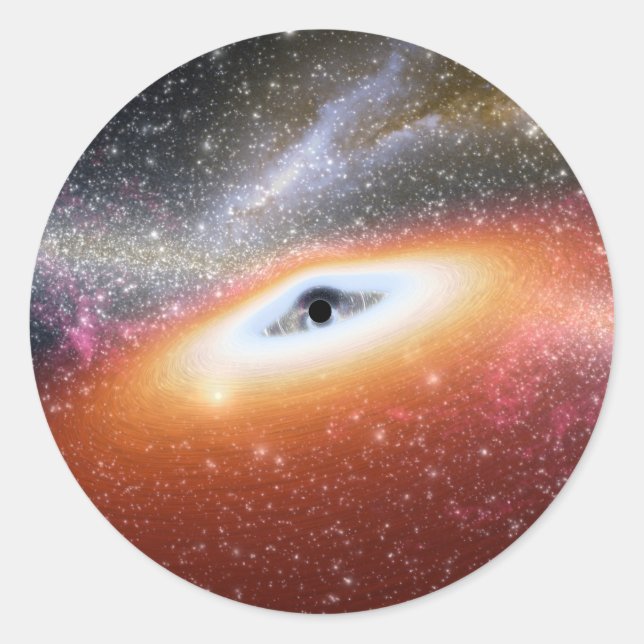 Sticker Rond Trou noir massif de la NASA (Devant)