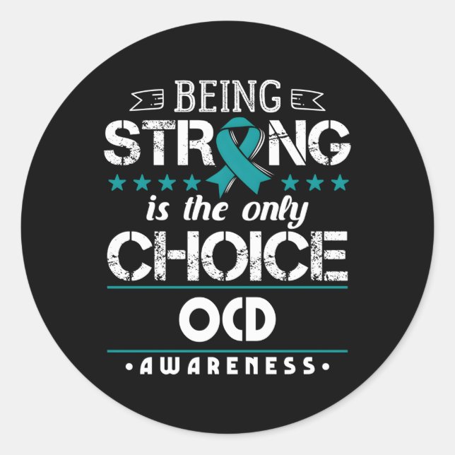 Sticker Rond Trouble Obsessionnel-Compulsif Sensibilisation Ocd (Devant)