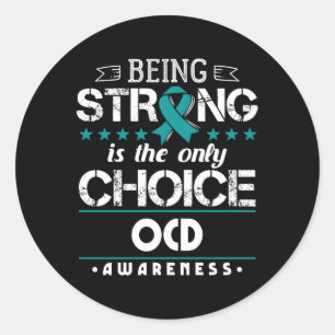 Sticker Rond Trouble Obsessionnel-Compulsif Sensibilisation Ocd