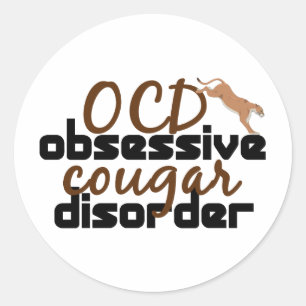 Sticker Rond Trouble obsessionnel du cougar