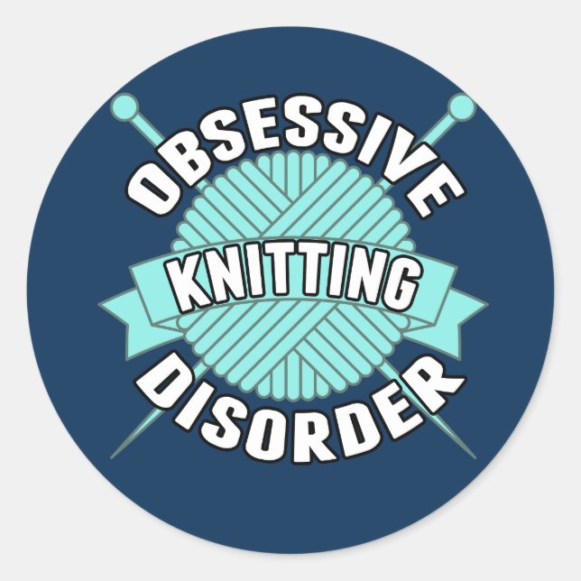 Sticker Rond Trouble obsessionnel du Tricot (Devant)