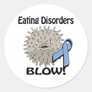 Sticker Rond Troubles alimentaires Conception de sensibilisatio
