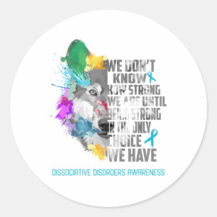 Sticker Rond Troubles Dissociatifs Sensibilisation Ribbon Suppo