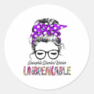 Sticker Rond Troubles Éosinophiles Sensibilisation Ribbon Suppo