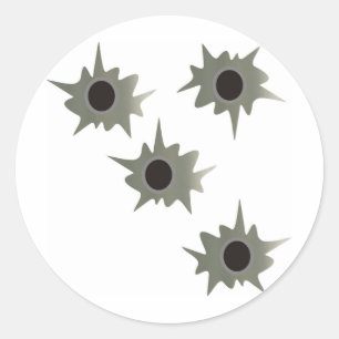 Sticker Rond Trous de balle