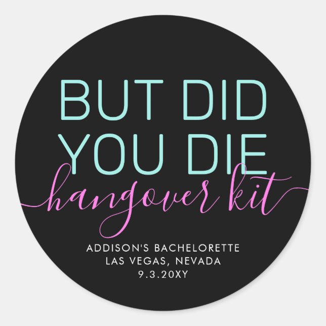 Sticker Rond Trousse De Passage Avez-Vous Mouri Neon (Devant)